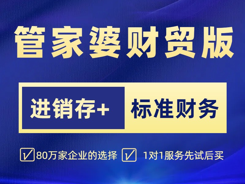 管家婆财贸双全普及版单机网络版进销存财务软件会计记账总账报表